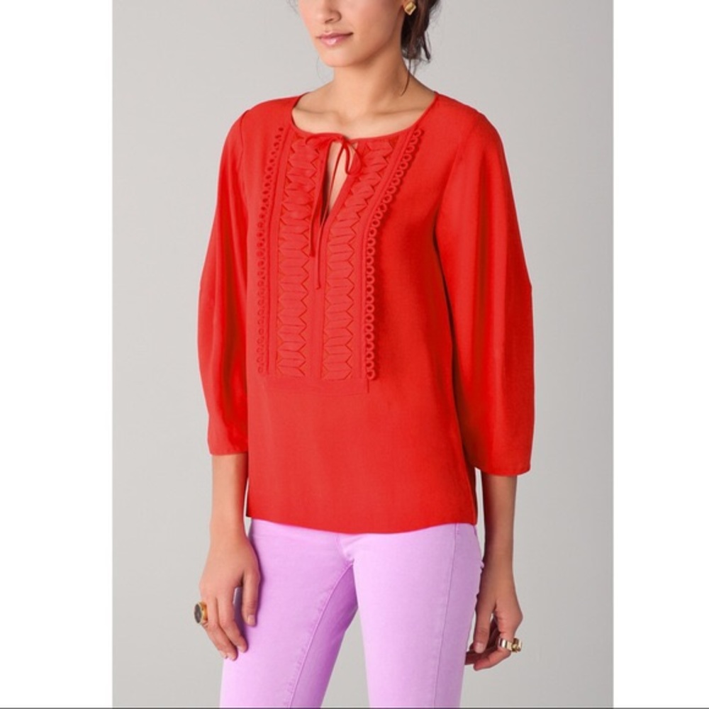 DVF Iliana Embellished Top Sz 6